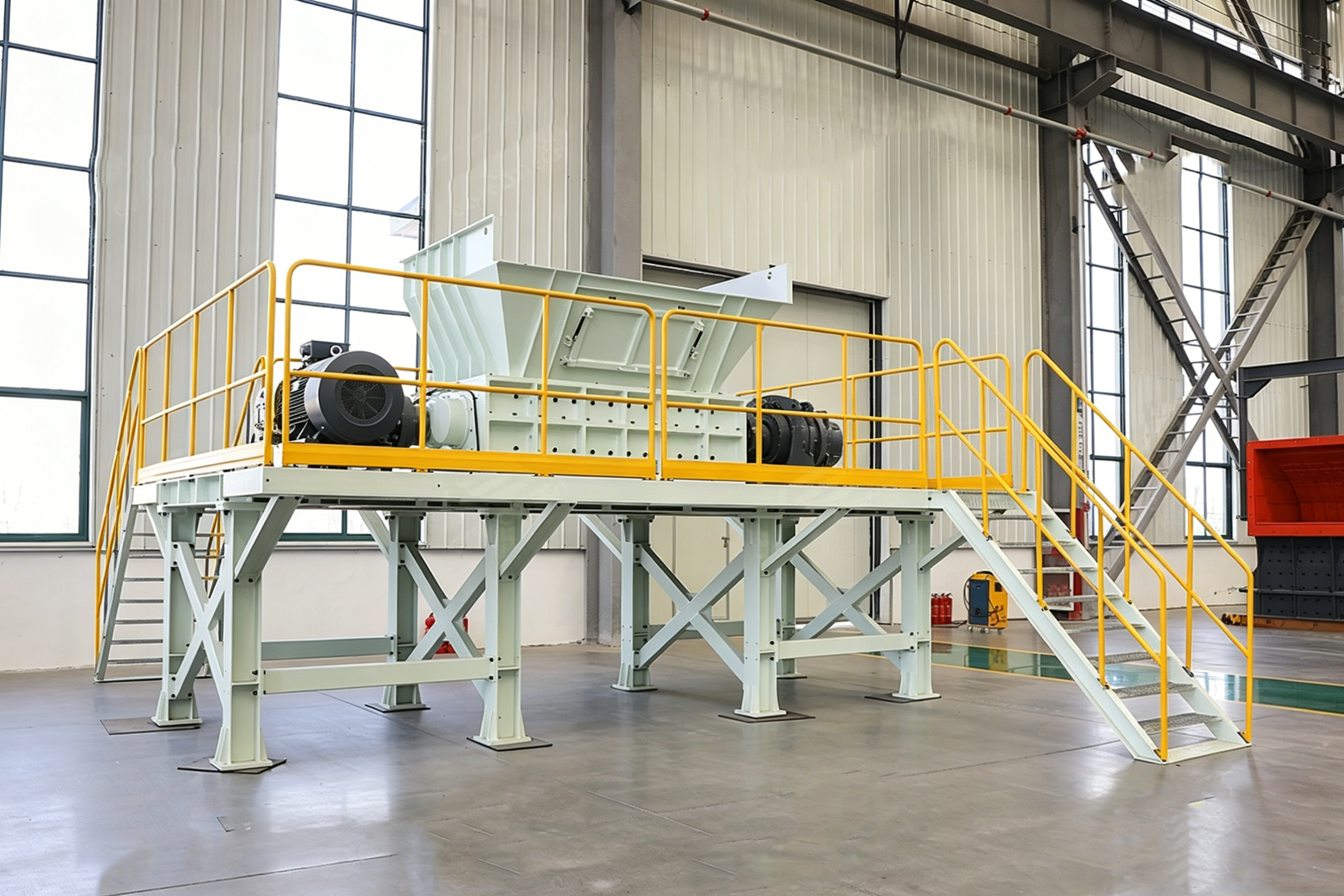 Dual-shaft shear shredder