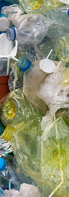 Waste plastics input