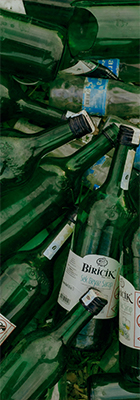 Waste glass input
