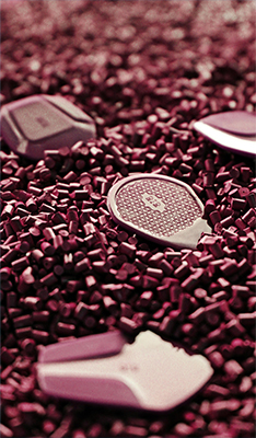 Recycled plastics output
